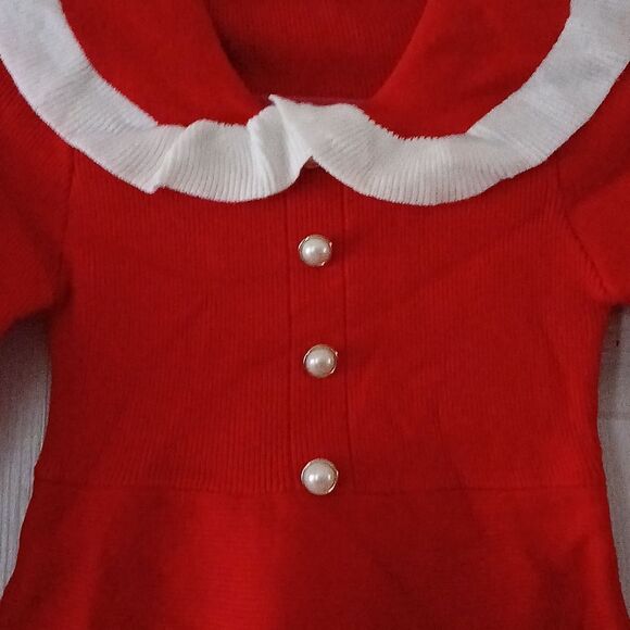 Holiday Christmas Valentine long sleeve sweater dress Sz 110    SZ 4-5 US NWOT - Picture 4 of 6